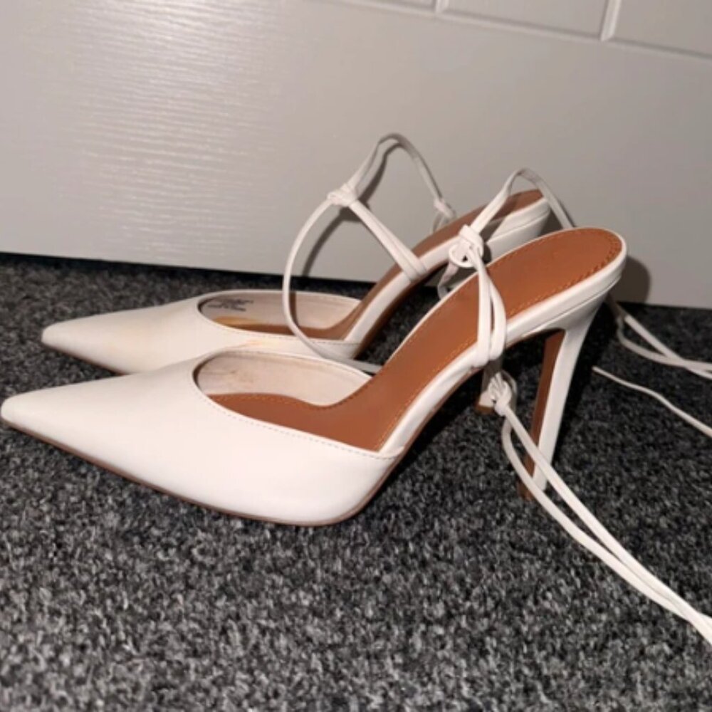 ASOS size 6 white heels
